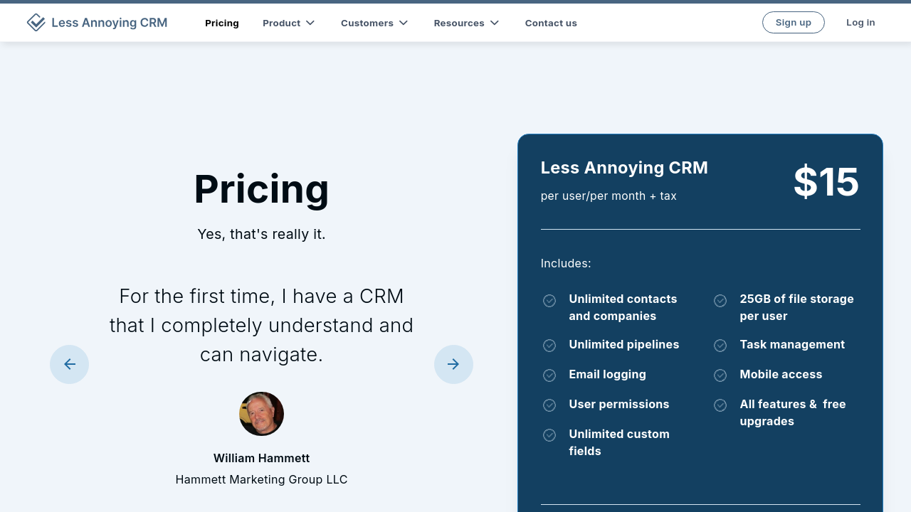 Less Annoying CRM